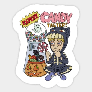 Expert Candy Taster Halloween Gift Sticker